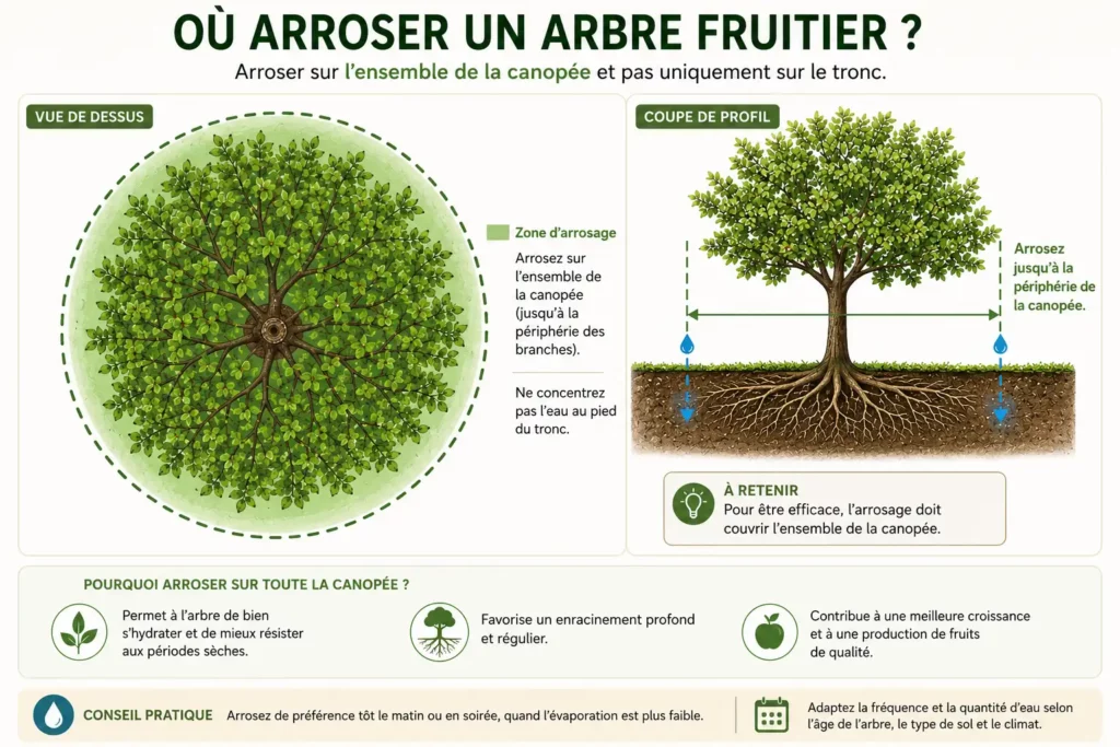 Ou arroser un arbre frutier